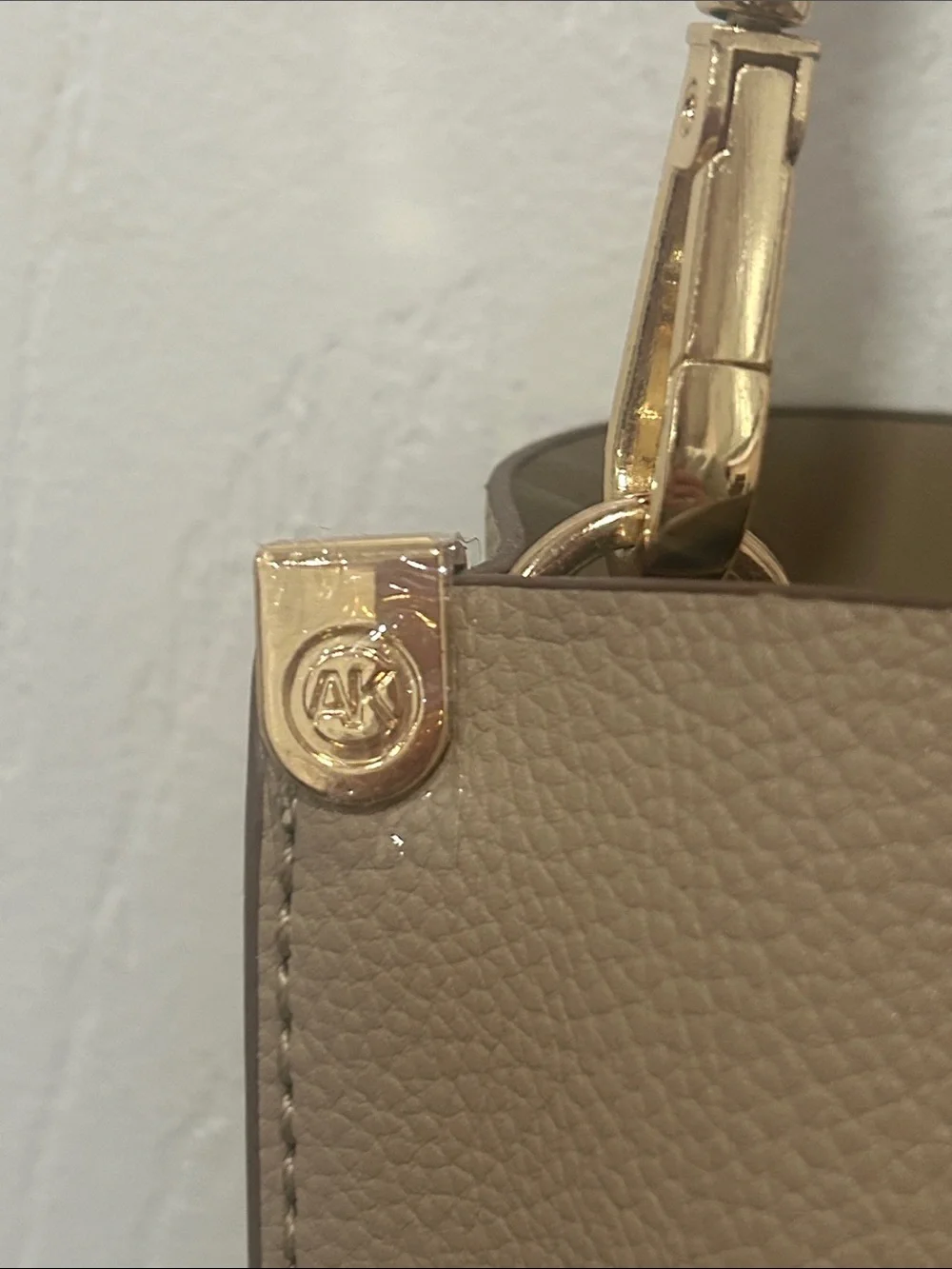 Anne Klein “Montana.” NWT Stone color. AKH4518. W/ coin purse.Turn lock in front